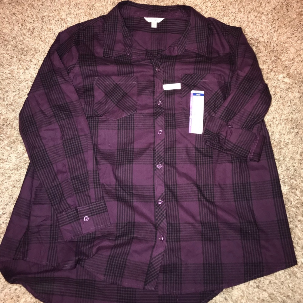 Plaid button up